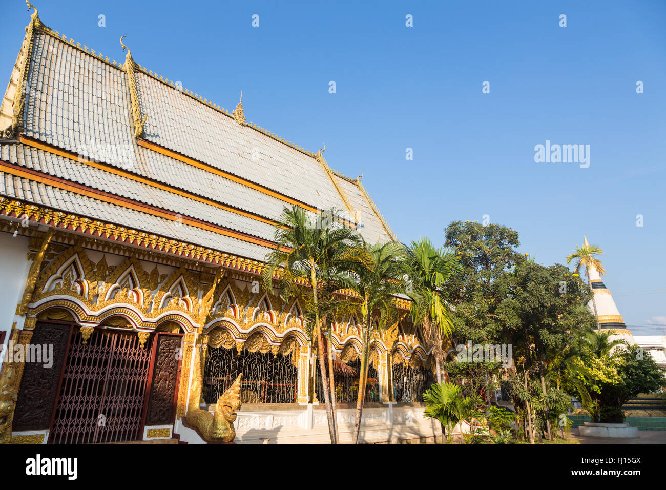 Wat Luang Pakse è un antico tempio buddista a Pakse in sud Laos Foto Stock