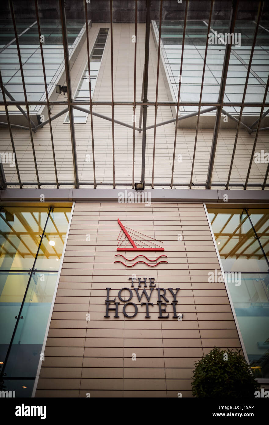 Cinque stelle il Lowry Hotel Salford Manchester Qualità di lusso deluxe posh ben hi-class ricca tagliare al di sopra del denaro Camera lusso Foto Stock