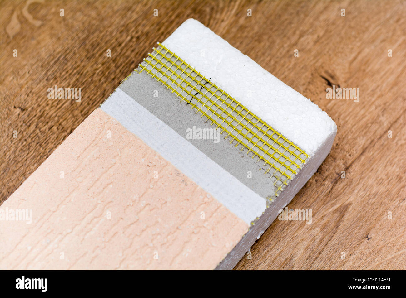 Materiali di sfondo - isolamento termico in fibra di canapa pannelli con rivestimento, vista ravvicinata Foto Stock