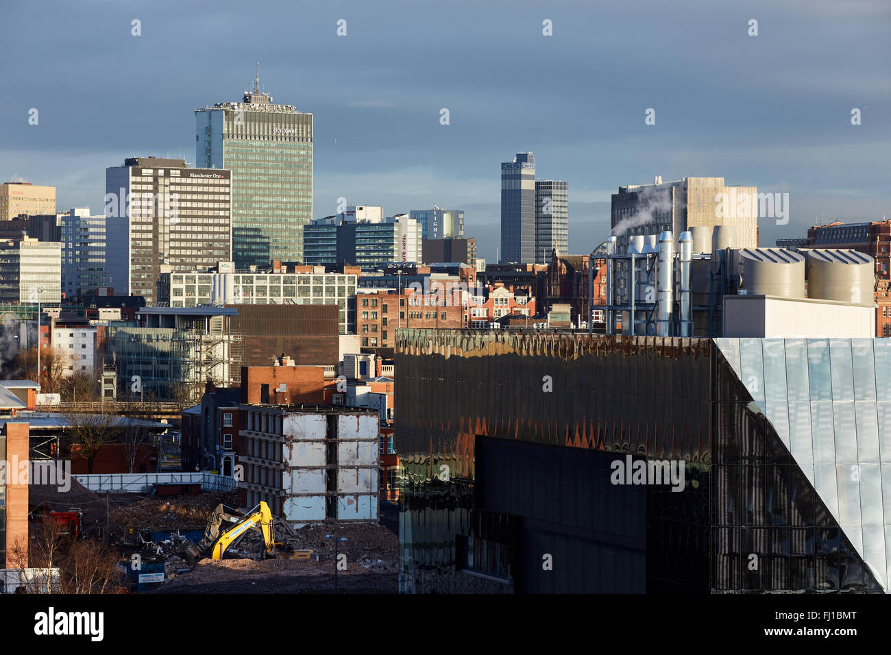 Manchester vista dello skyline di Foto Stock