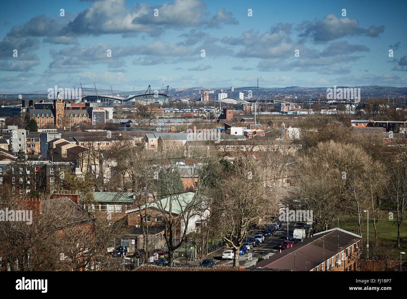 Home Terra del Manchester City Football Club Il City of Manchester Stadium di Manchester, Inghilterra, noto anche come Etihad Stadium Foto Stock