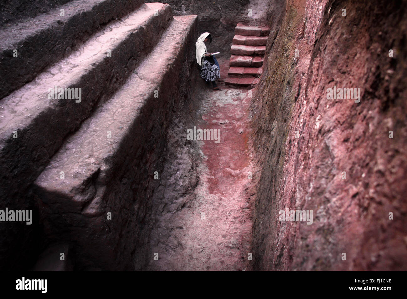 Chiese Rock-Hewn, Lalibela , Etiopia - UNESCO Foto Stock