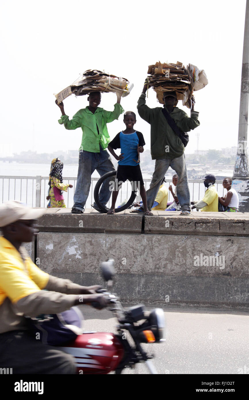 Benin luoghi e persone Foto Stock