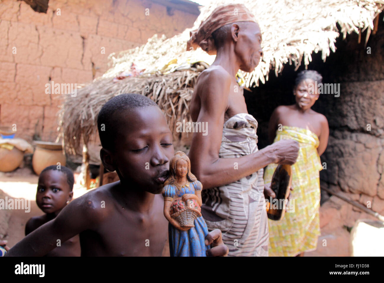 Benin luoghi e persone Foto Stock
