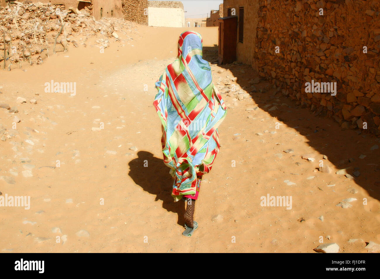 Chinguetti : architettura e paesaggio del deserto città Foto Stock