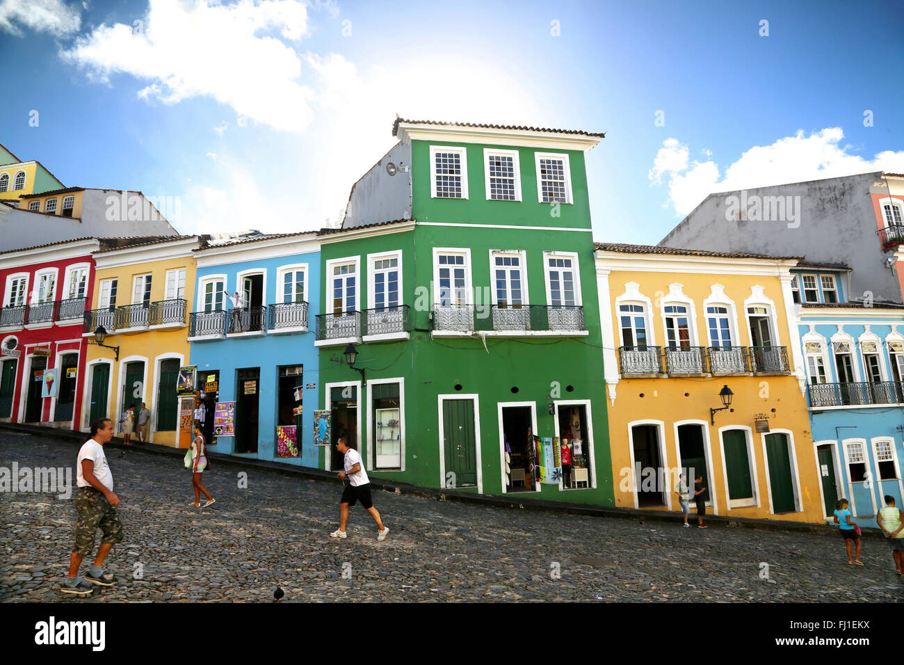 Largo do Pelourinho è un quartiere storico si trova nella zona occidentale di Salvador de Bahia , Brasile. Foto Stock