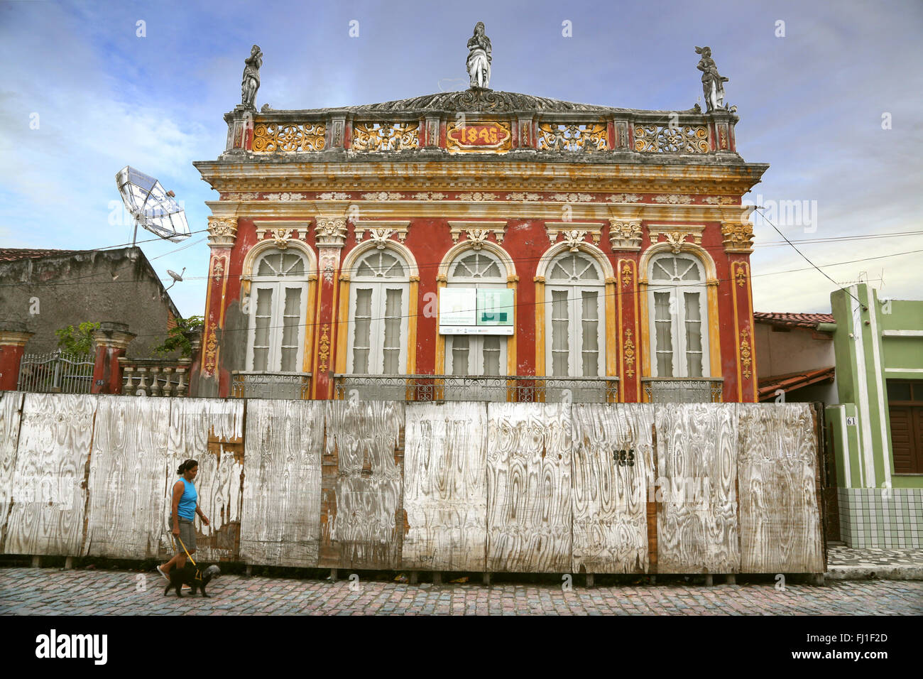 Architettura della casa a Cachoeira, Bahia, Brésil Brasile Foto Stock