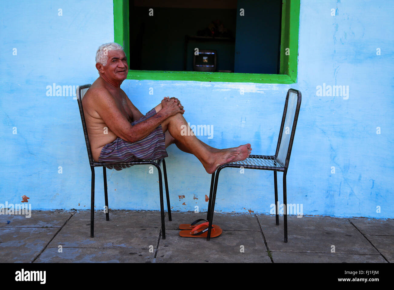 Uomo in Barreirinhas ,Maranhao , Brasile Foto Stock