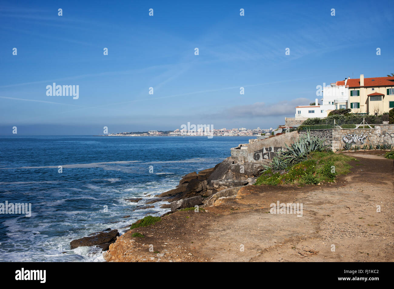 Il Portogallo, località di Estoril, costa dell'oceano Atlantico Foto Stock