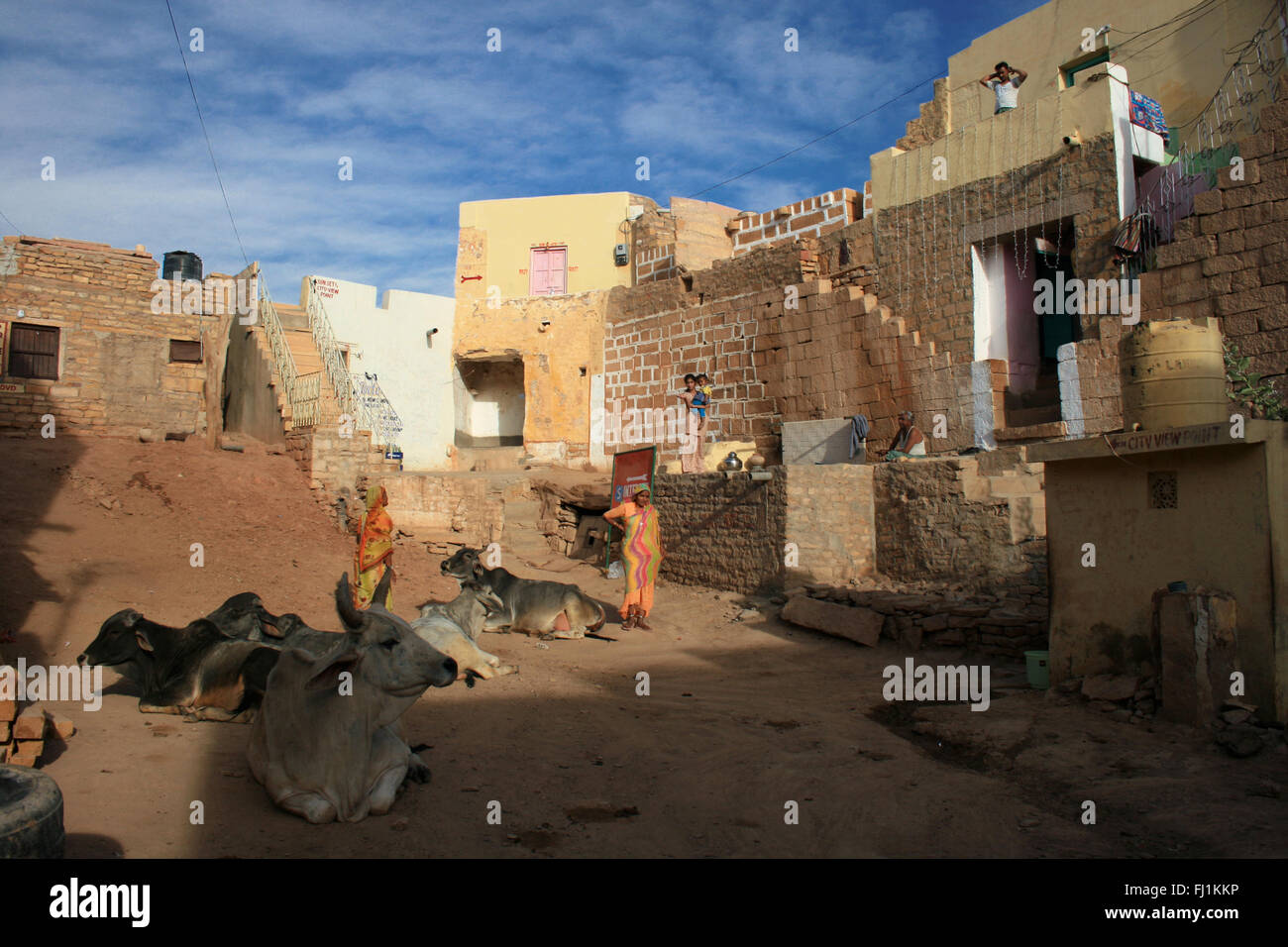 Architettura di Jaisalmer fort, Rajasthan, India Foto Stock