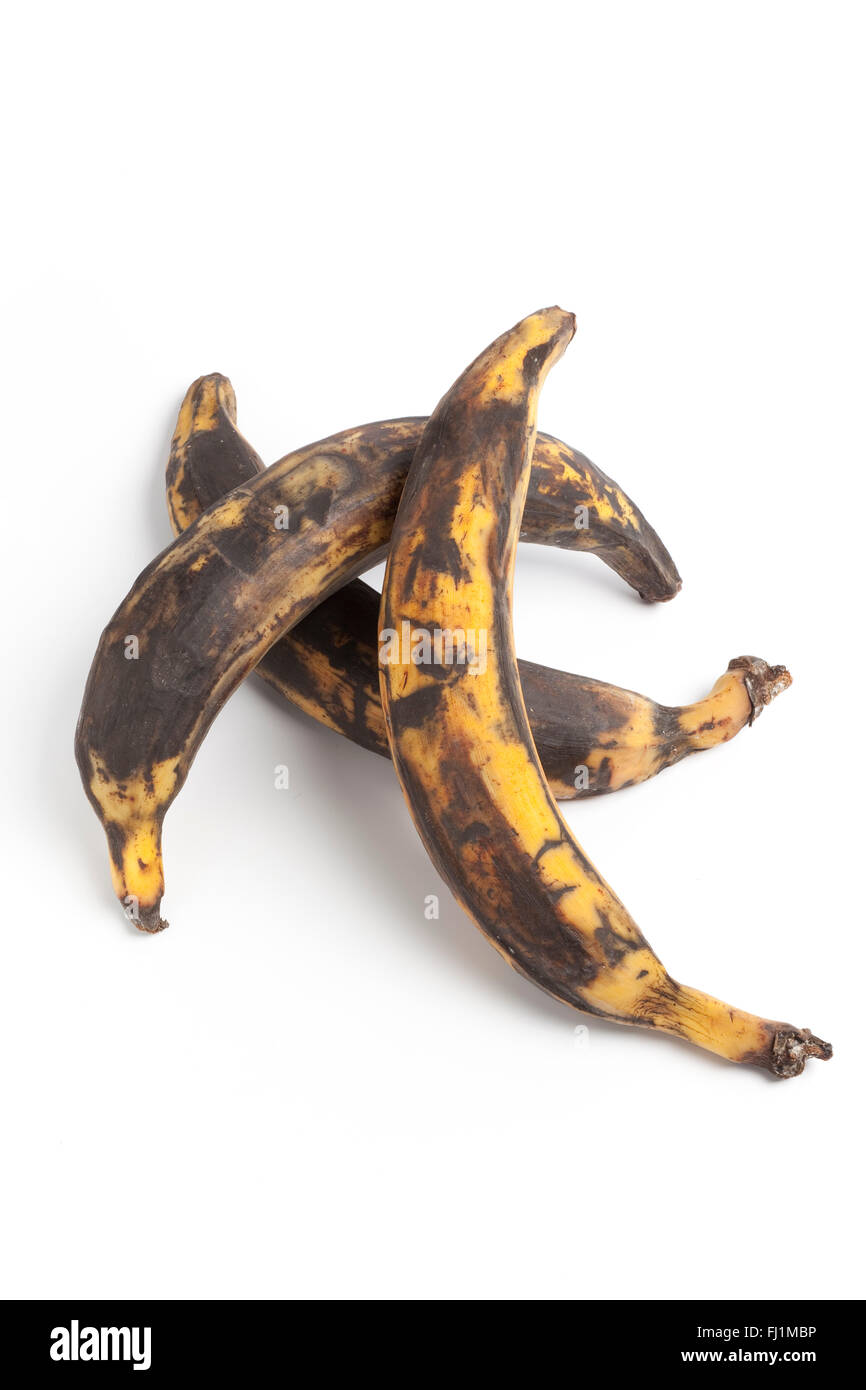 Fresh sud americana di banane, tajadas su bianco backgropund Foto Stock