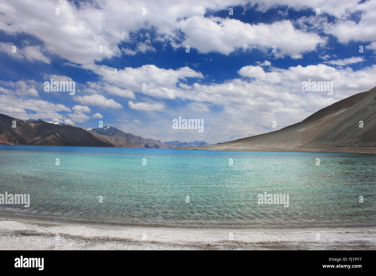 Pangong tso , paesaggio dell Himalaya , Ladakh , India Foto Stock
