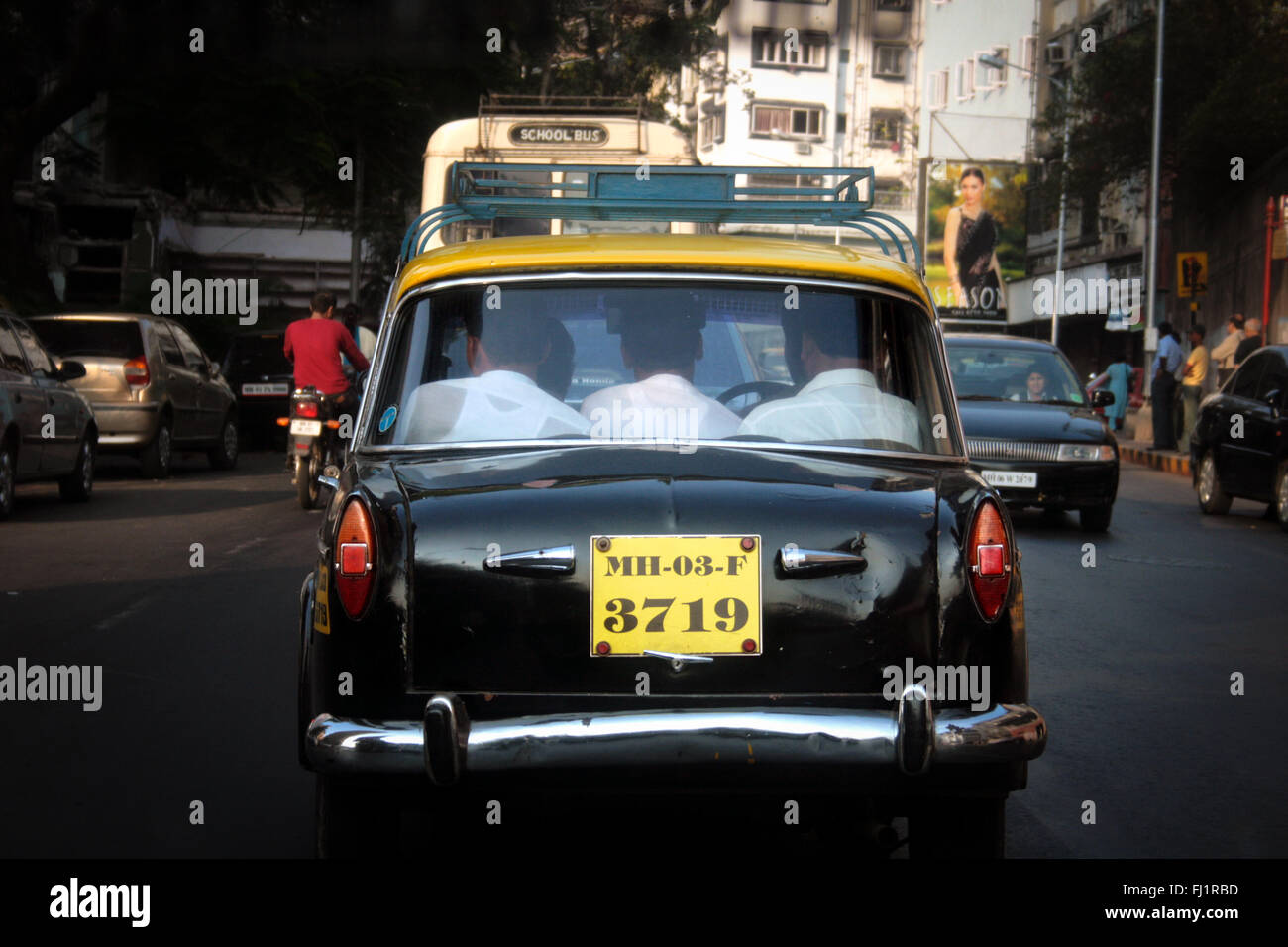 Taxi a Mumbai in India Foto Stock