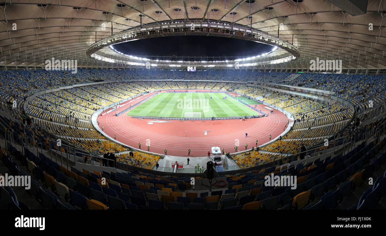 Vista panoramica dello Stadio Olimpico (NSC Olimpiysky) a Kiev, Ucraina Foto Stock