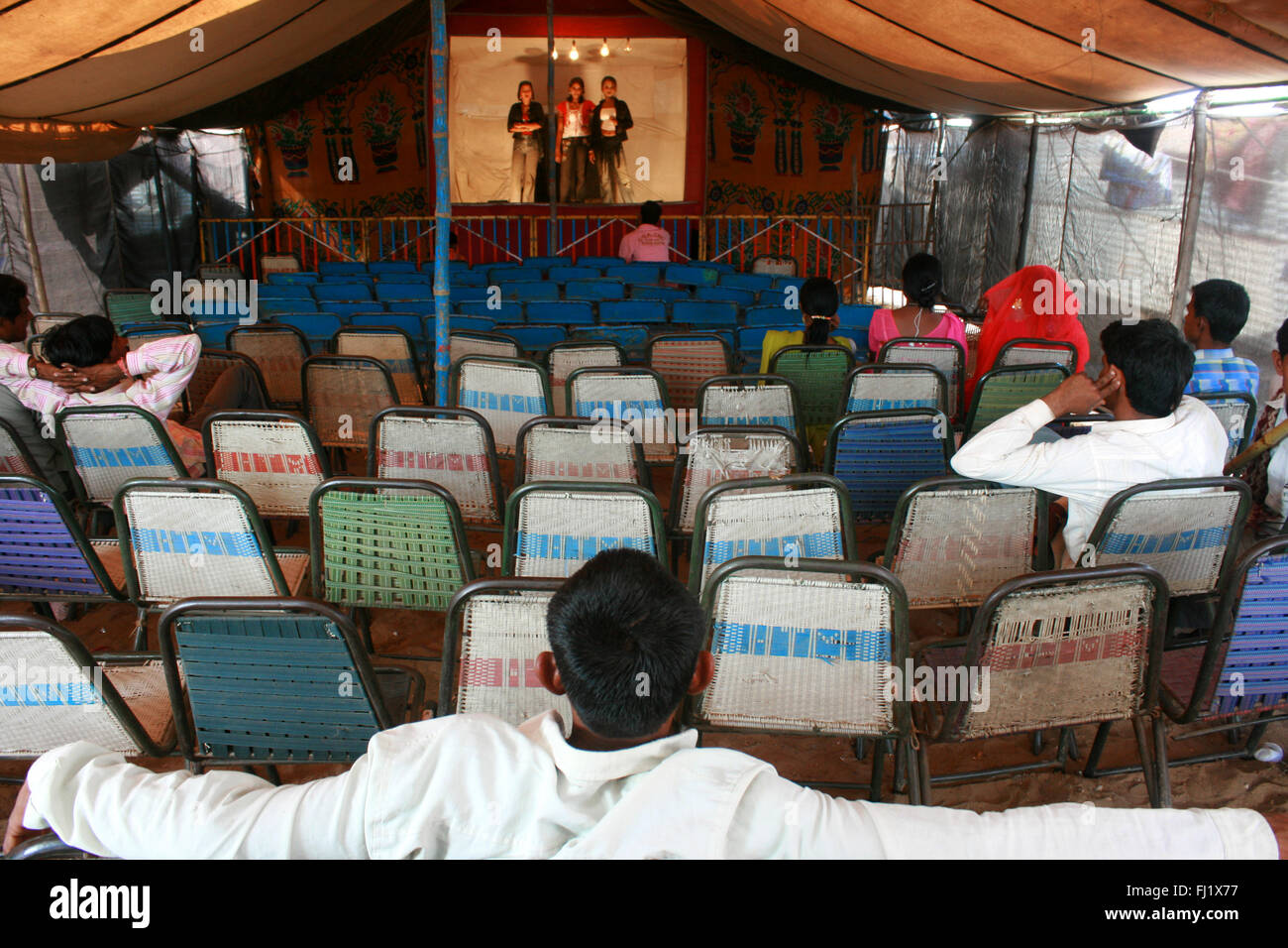Pushkar mela camel fair , persone , atmosfera e scene di strada Foto Stock