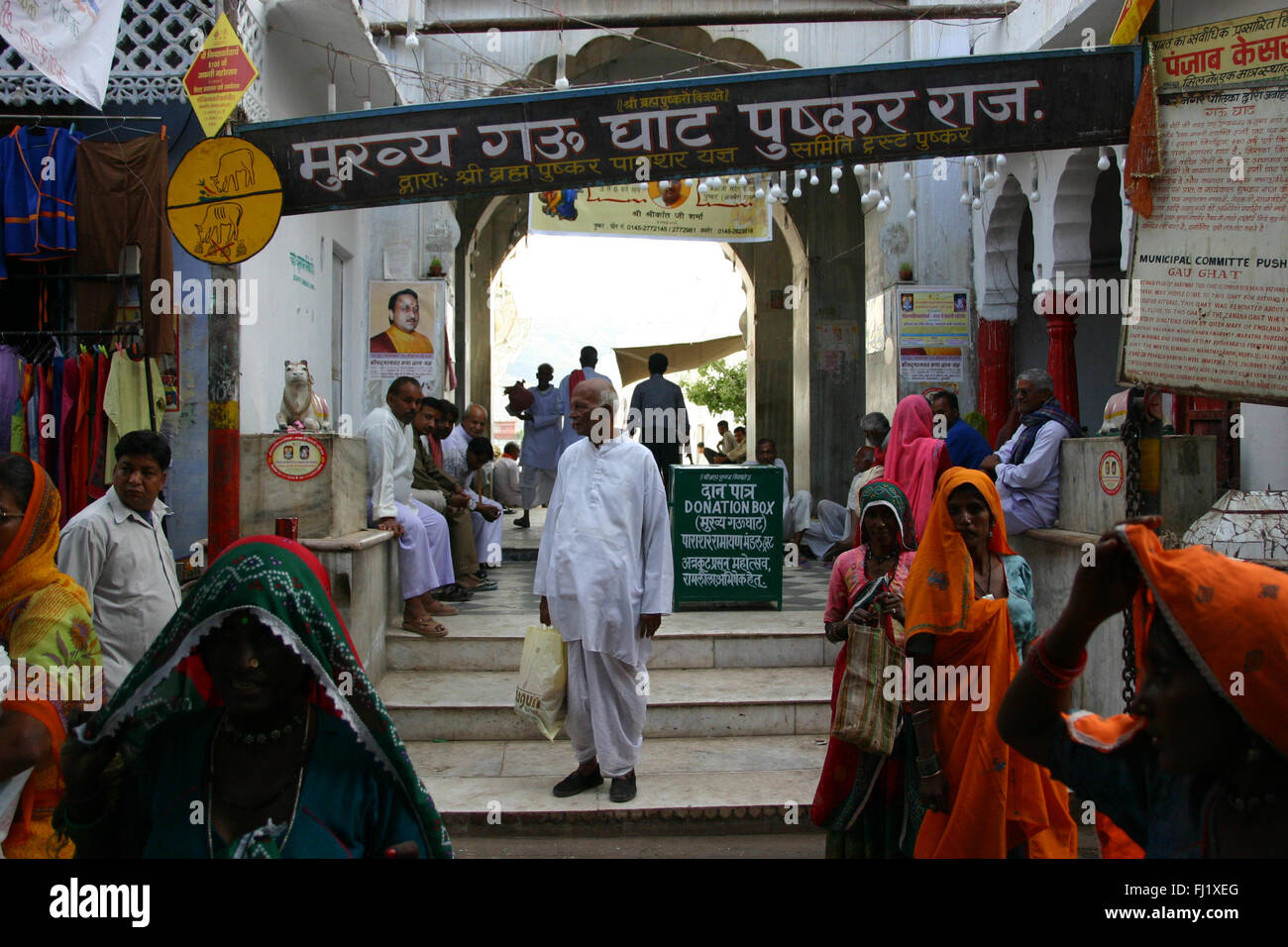 Pushkar mela camel fair , persone , atmosfera e scene di strada Foto Stock