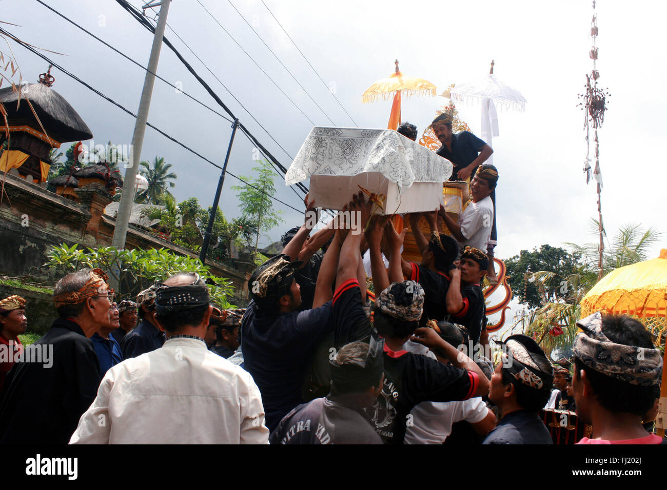 Cerimonia di cremazione , Ngaben , Pitra Yadyna , Pelebon a Bali , Indonesia Foto Stock