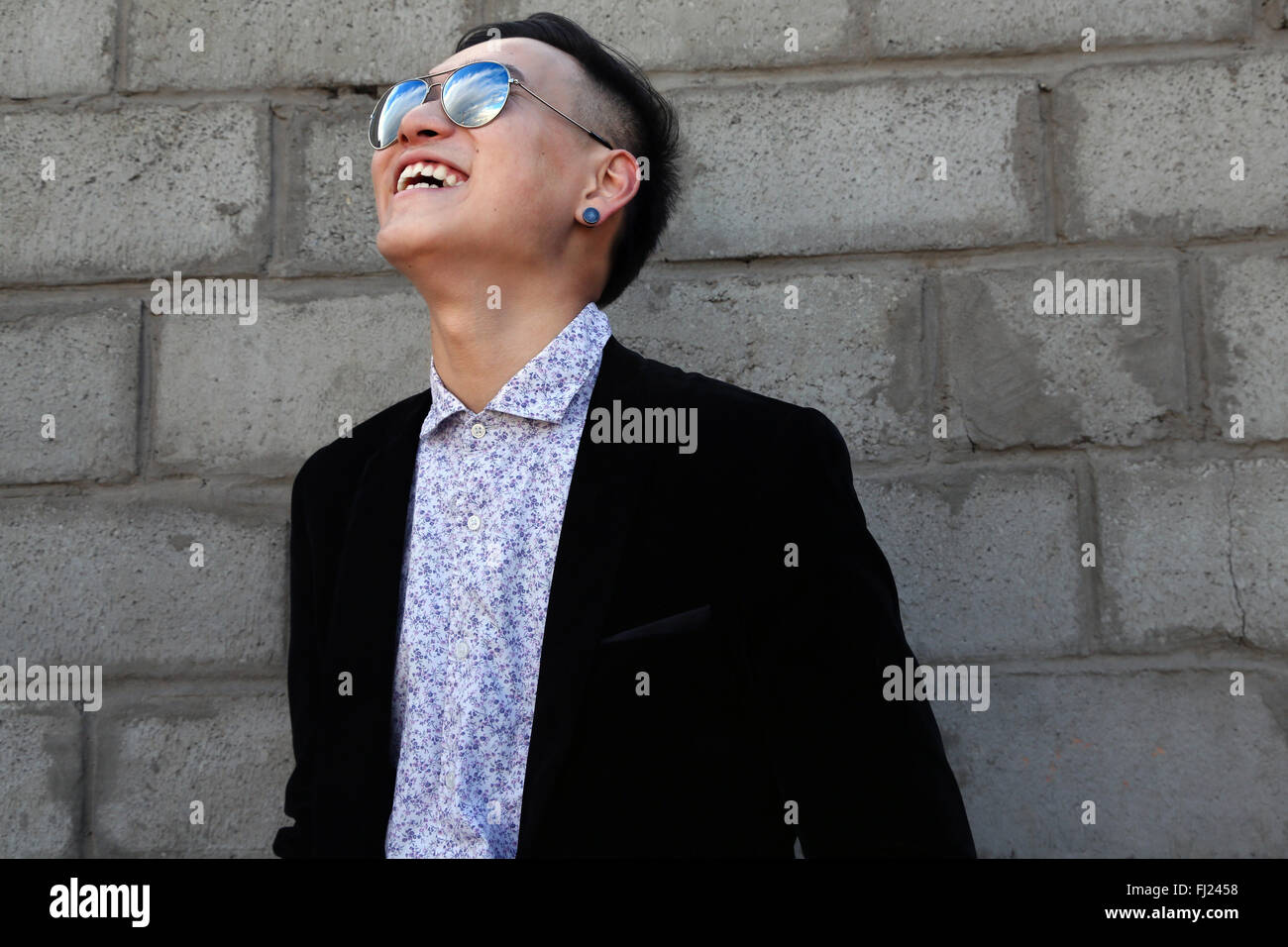 Ritratto di uomo dalla Mongolia Foto Stock