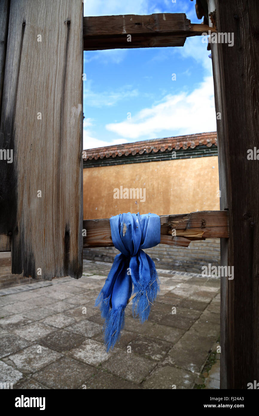 Khata all'interno dentro il Erdene Zuu monastero , Mongolia Foto Stock