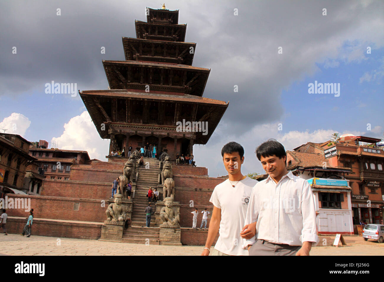 Streetlife in scena a Katmandu, Nepal, nel centro della capitale e dintorni Durbar Square Foto Stock