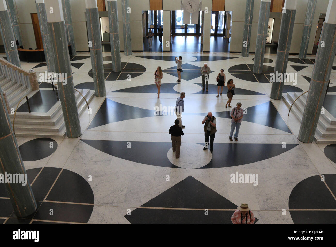 Il foyer pubblica al Parlamento australiano casa a Capital Hill a Canberra. Foto Stock