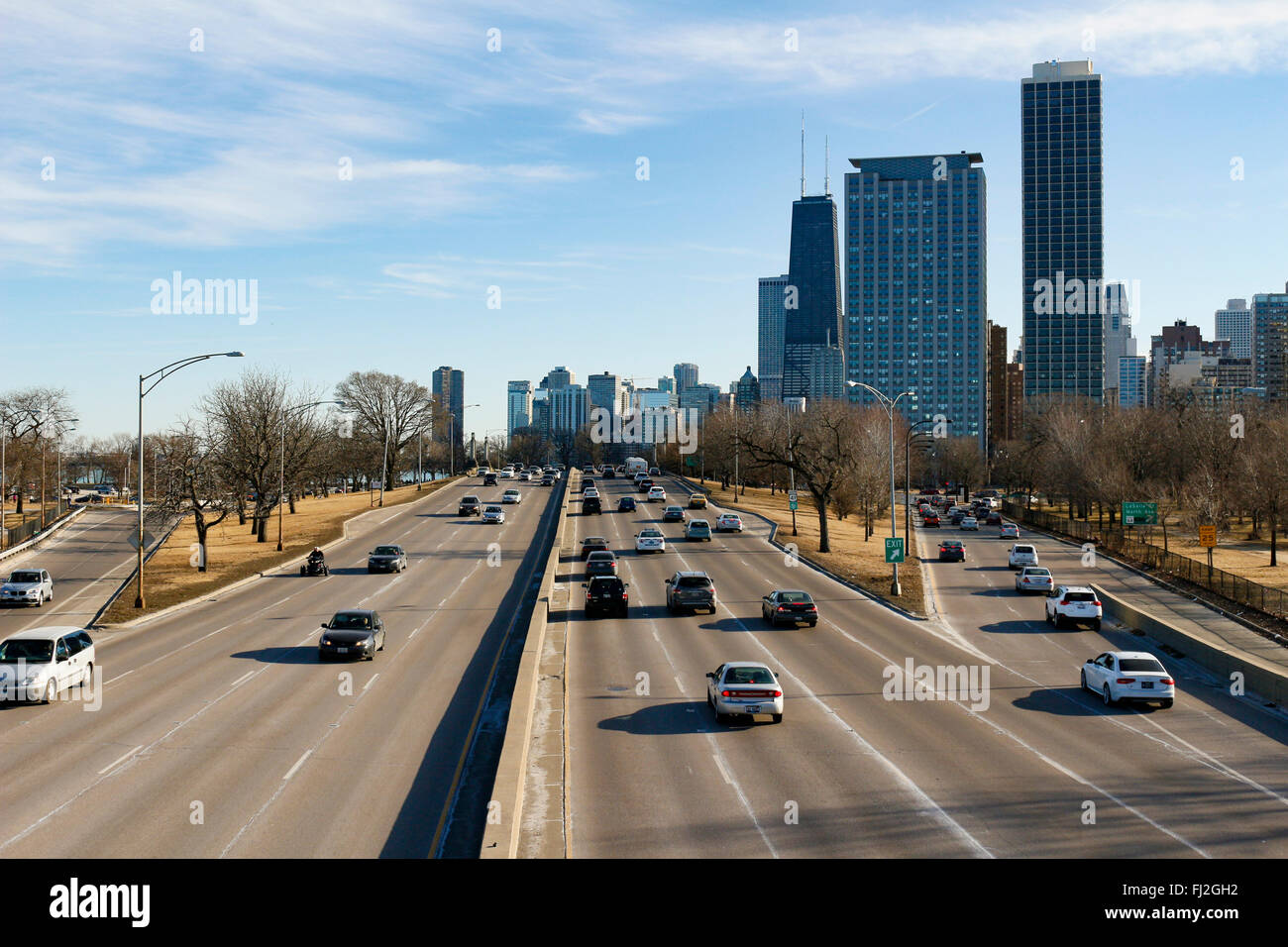 Lake Shore Drive. Chicago, Illinois. Foto Stock