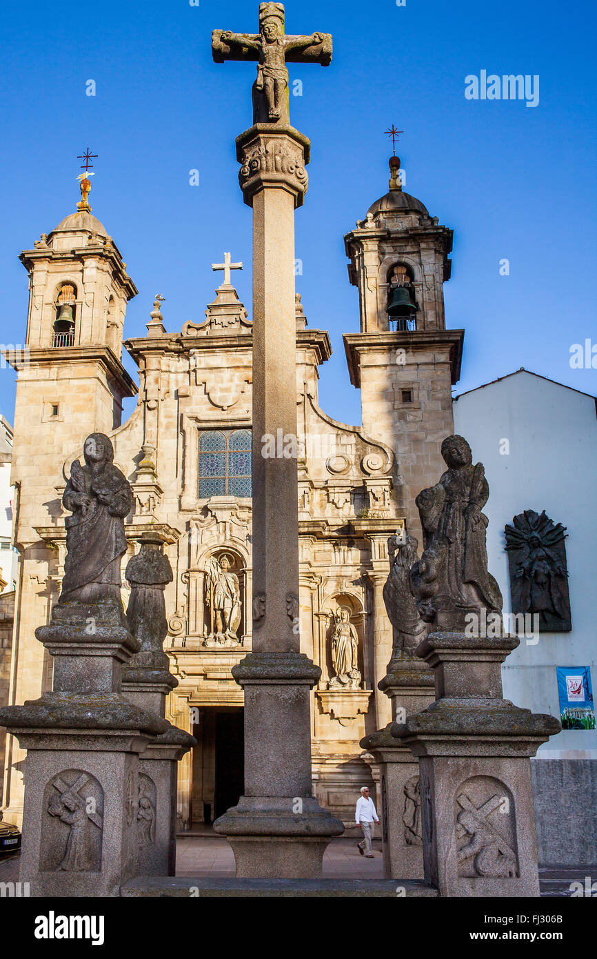 Chiesa di San Jorge, città di La Coruña, Galizia, Spagna Foto Stock