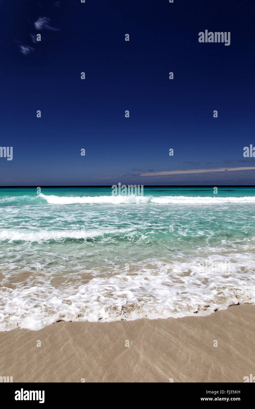 Spiaggia e onde nella baia di Pennington sul Kangaroo Island, South Australia, Australia. Foto Stock