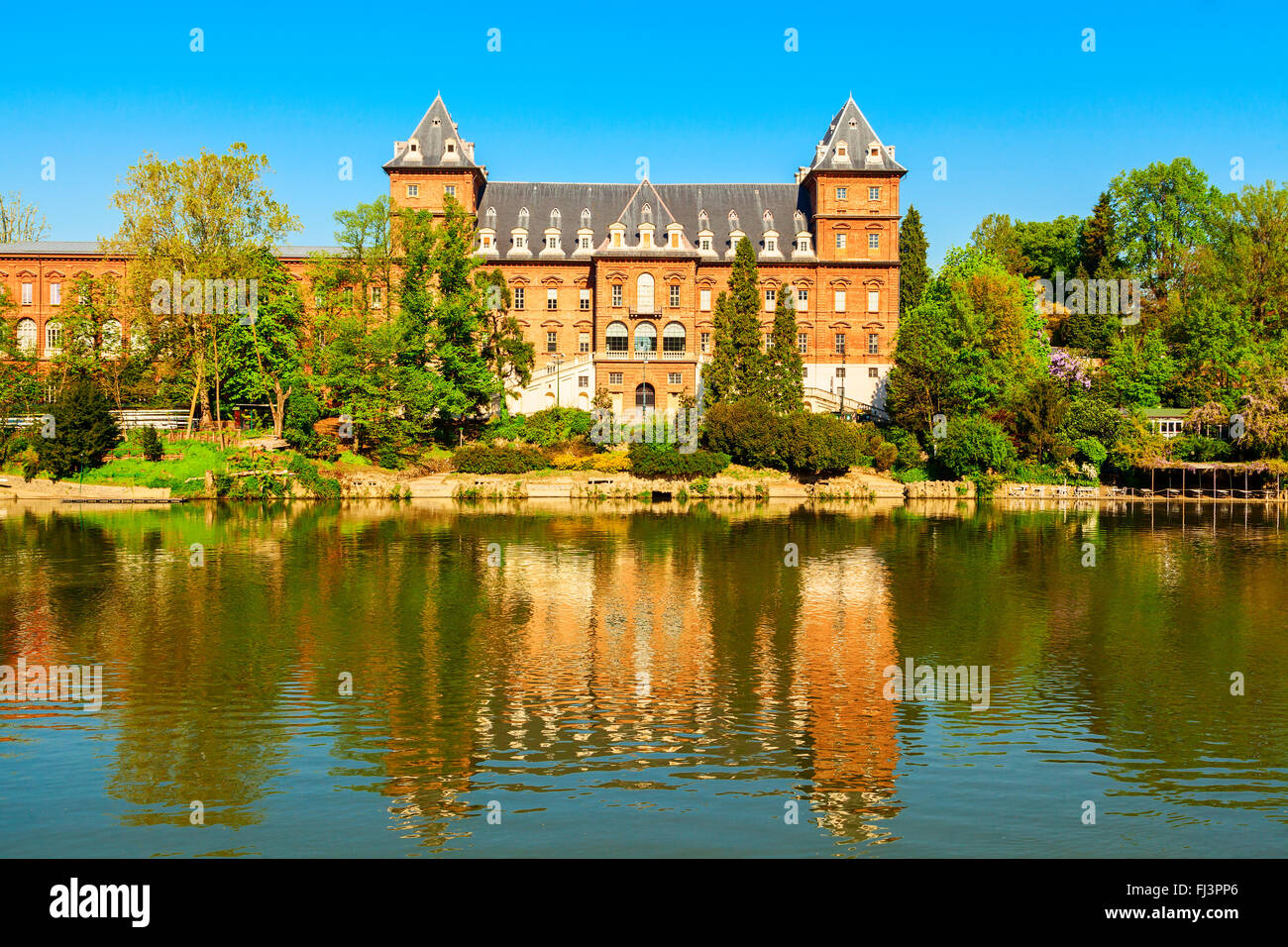 Il Castello del Valentino nella città di Torino Foto Stock