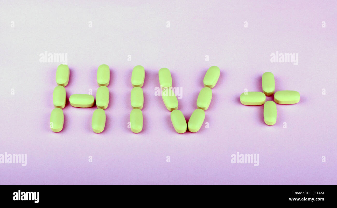 La terapia dell'hiv efavirenz su sfondo rosa Foto Stock