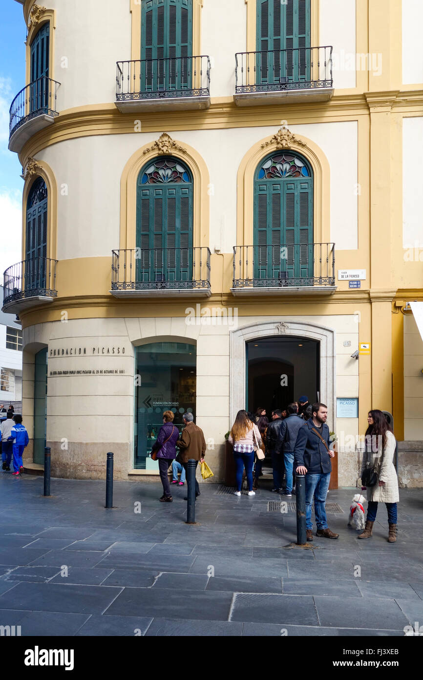 Museo Casa Natal, museo Casa Natale, Pablo Picasso nasce, ora Picasso Foundation, Malaga, Andalusia. Spagna. Foto Stock