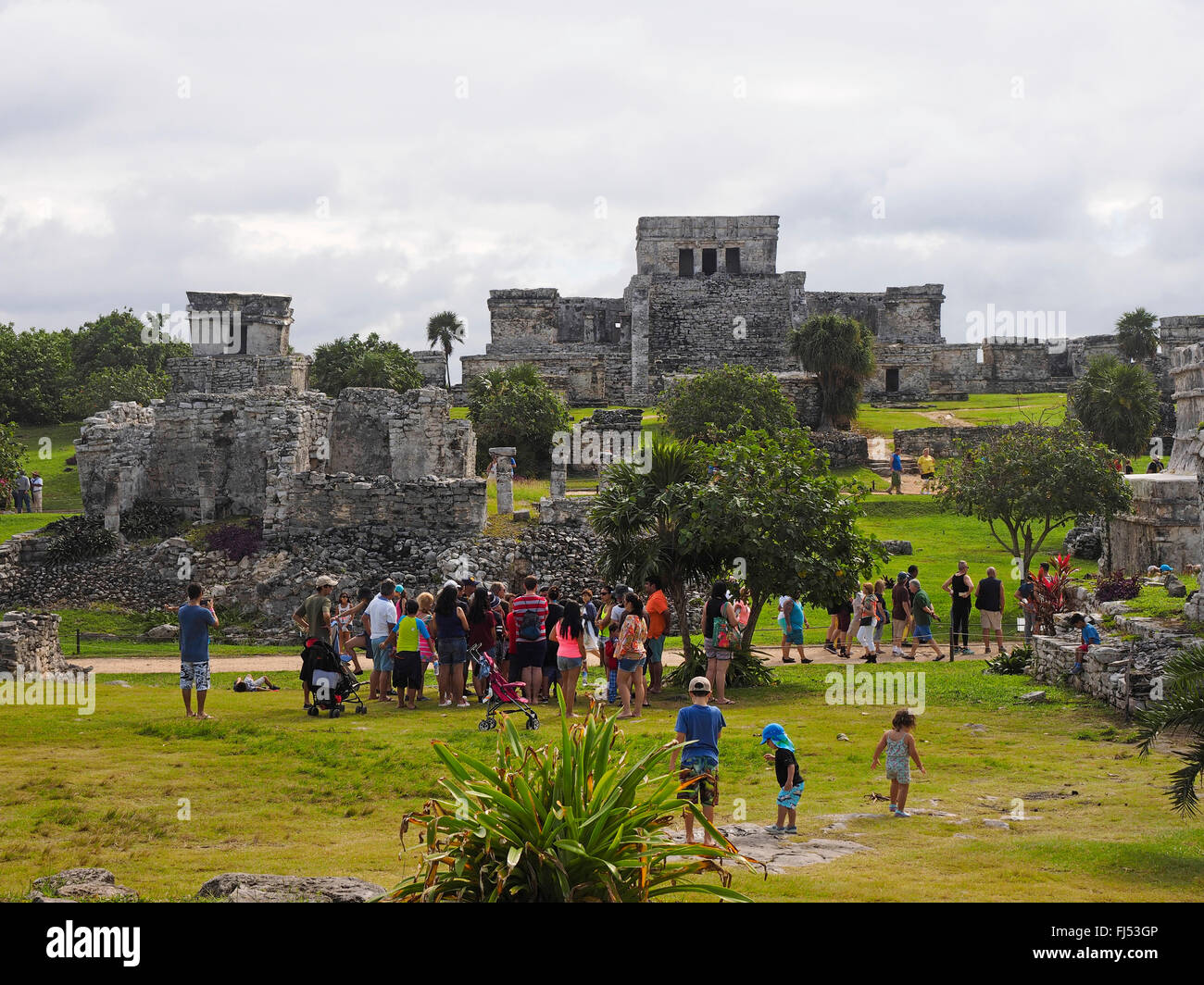 Rovine maya di Tulum, Messico, Yucatan, Tulum Foto Stock