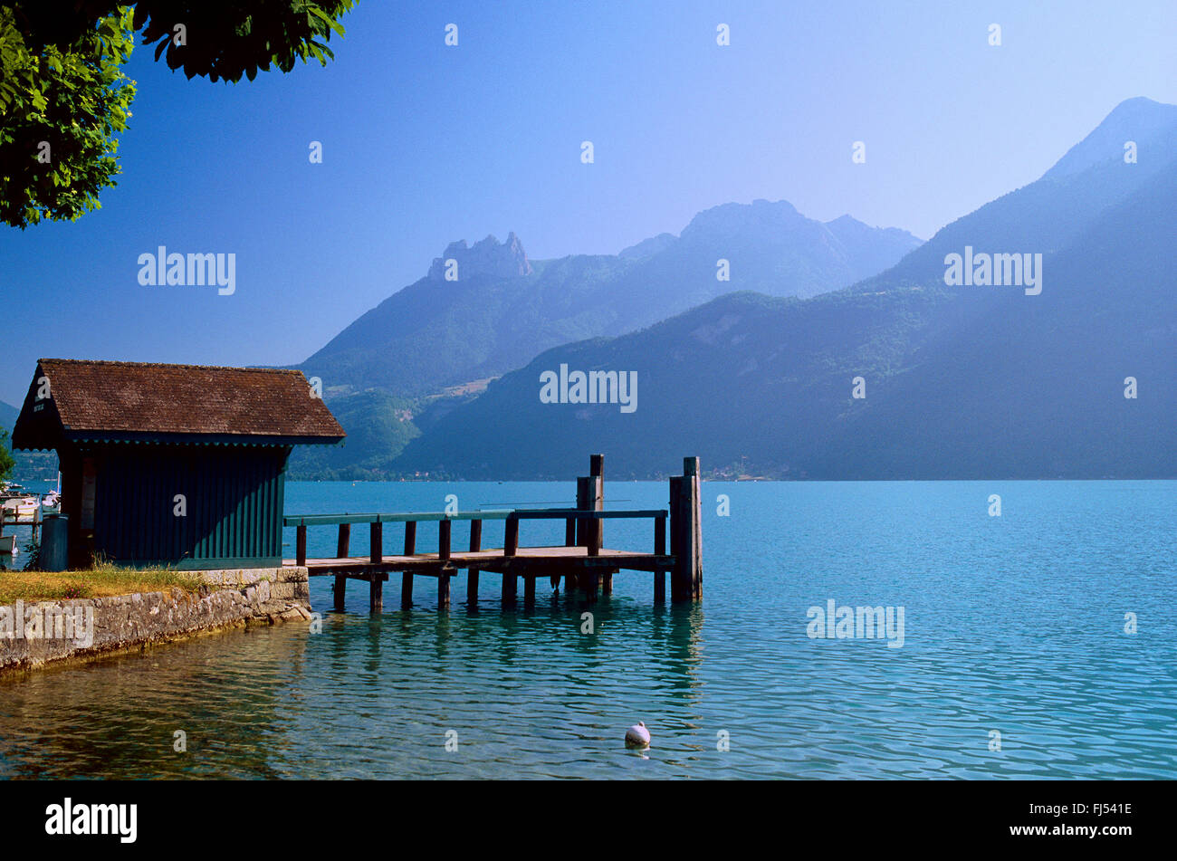 Fase di atterraggio del lago di Annecy, Francia, Savoie, Haute Savoie Foto Stock