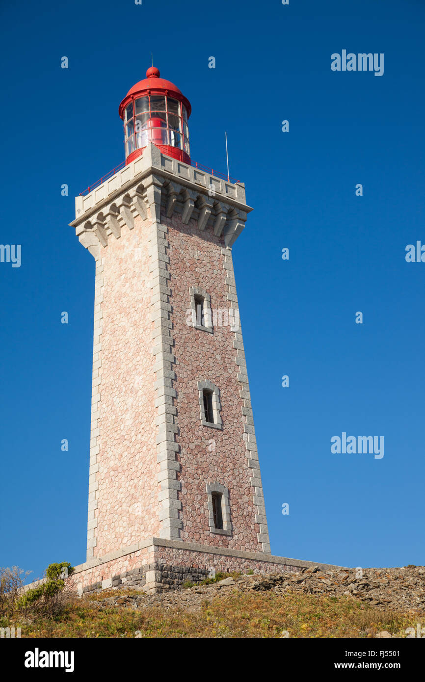 Orso del Capo Faro Port Vendres, Languedoc-Roussillon, Francia Foto Stock