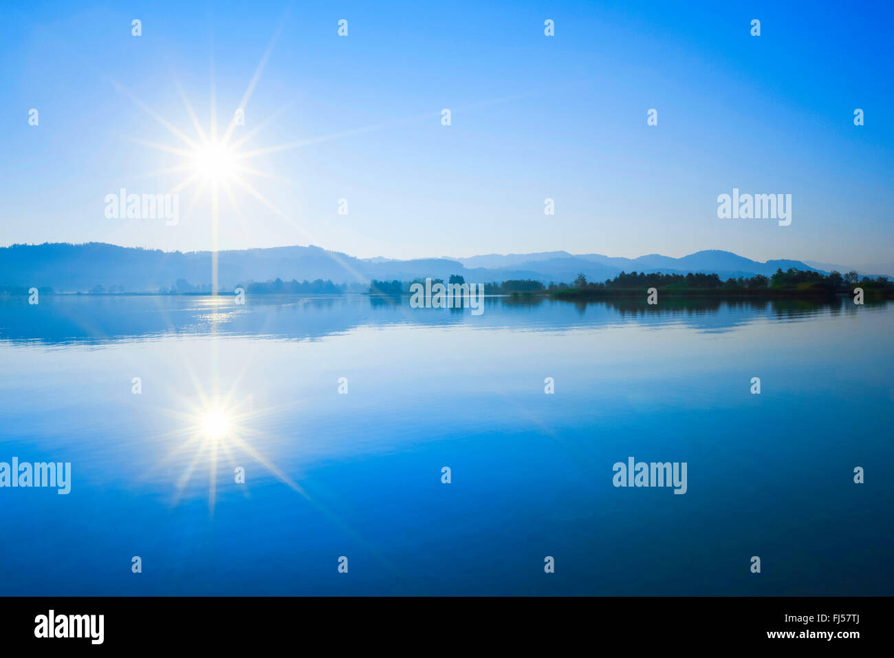 Il lago di Pfaeffikon, Svizzera, Zuercher bernese, Auslikon Foto Stock