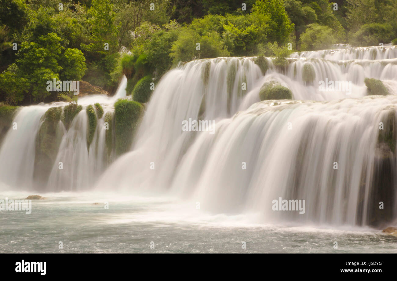 Skradinski buk cascades, Croazia, Parco Nazionale di Krka Foto Stock