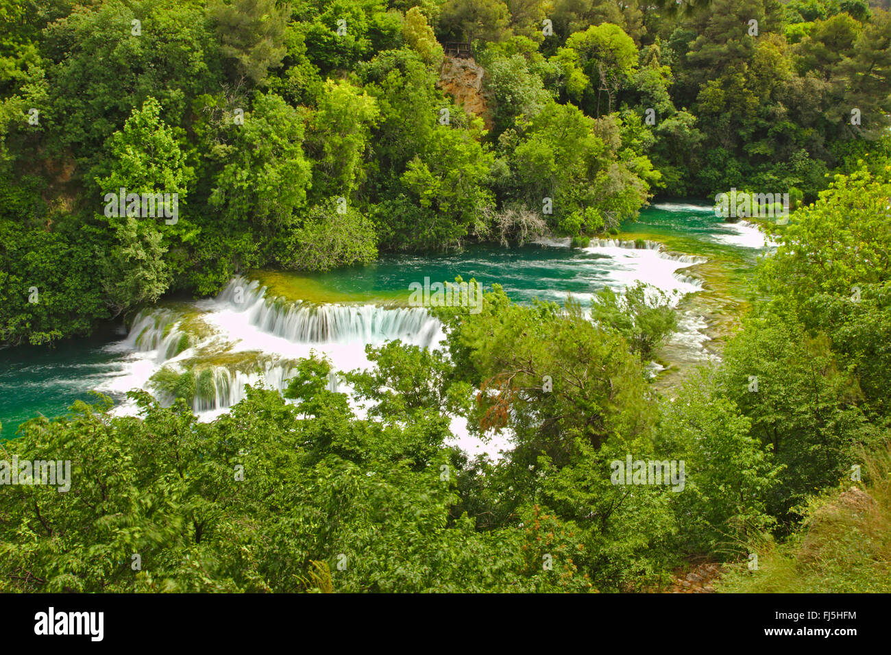 Skradinski buk e cascata, Croazia, Parco Nazionale di Krka Foto Stock