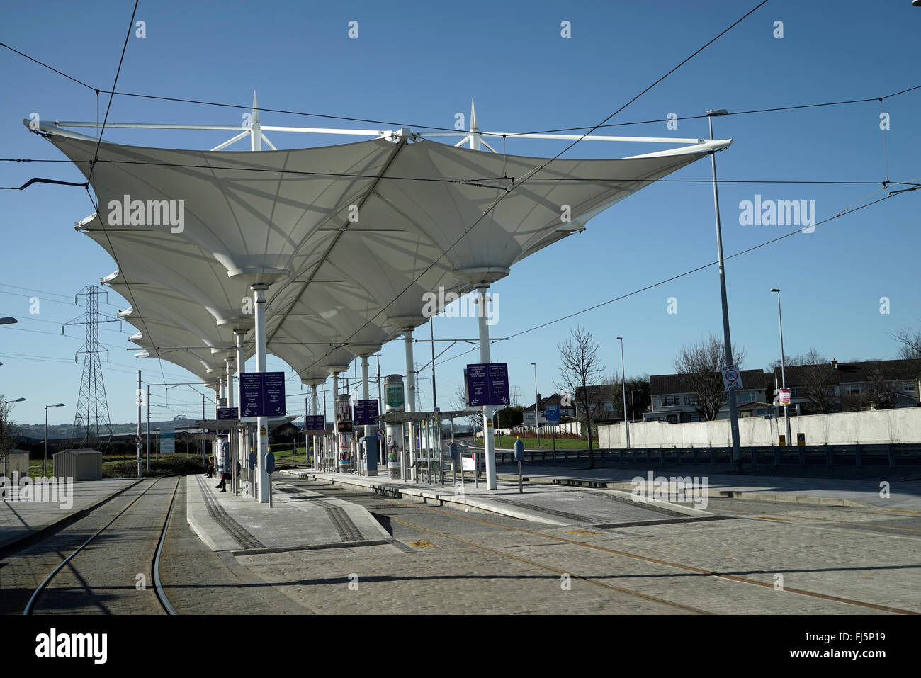 Belgard LUAS Fermata del Tram, Dublino, Irlanda -1 Foto Stock