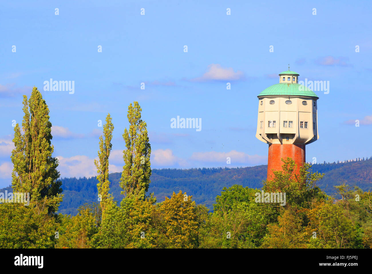 Torre di acqua vicino Edingen, GERMANIA Baden-Wuerttemberg Foto Stock