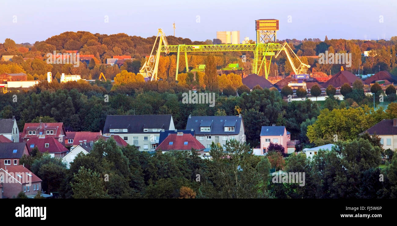Hammerkopfturm della miniera di carbone "ministro Stein", in Germania, in Renania settentrionale-Vestfalia, la zona della Ruhr, Dortmund Foto Stock