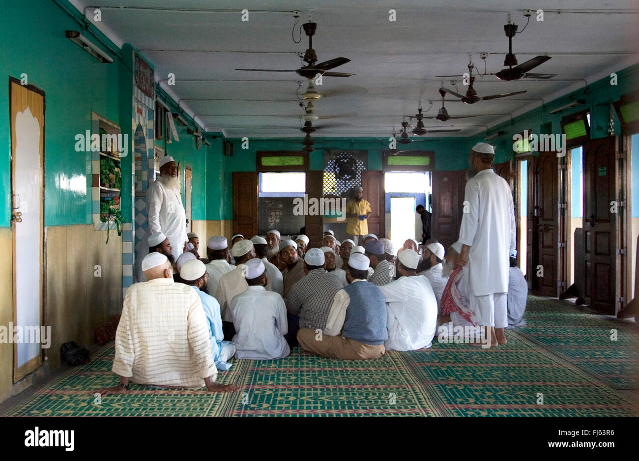 Vista interna della Jama Masjid moschea, India, Nuova Delhi Foto Stock