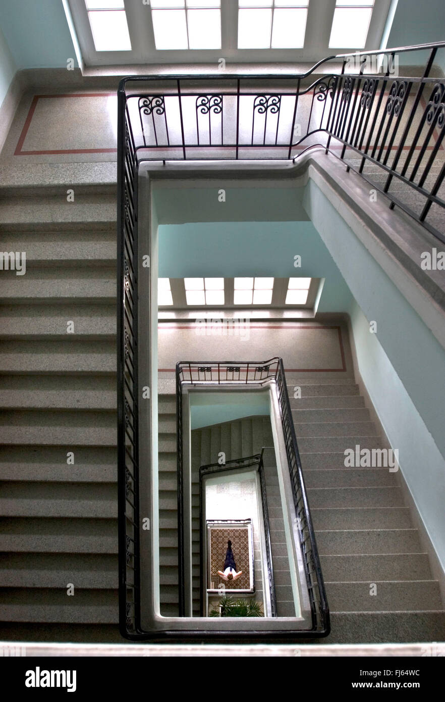 scala dell'Hotel Foto Stock