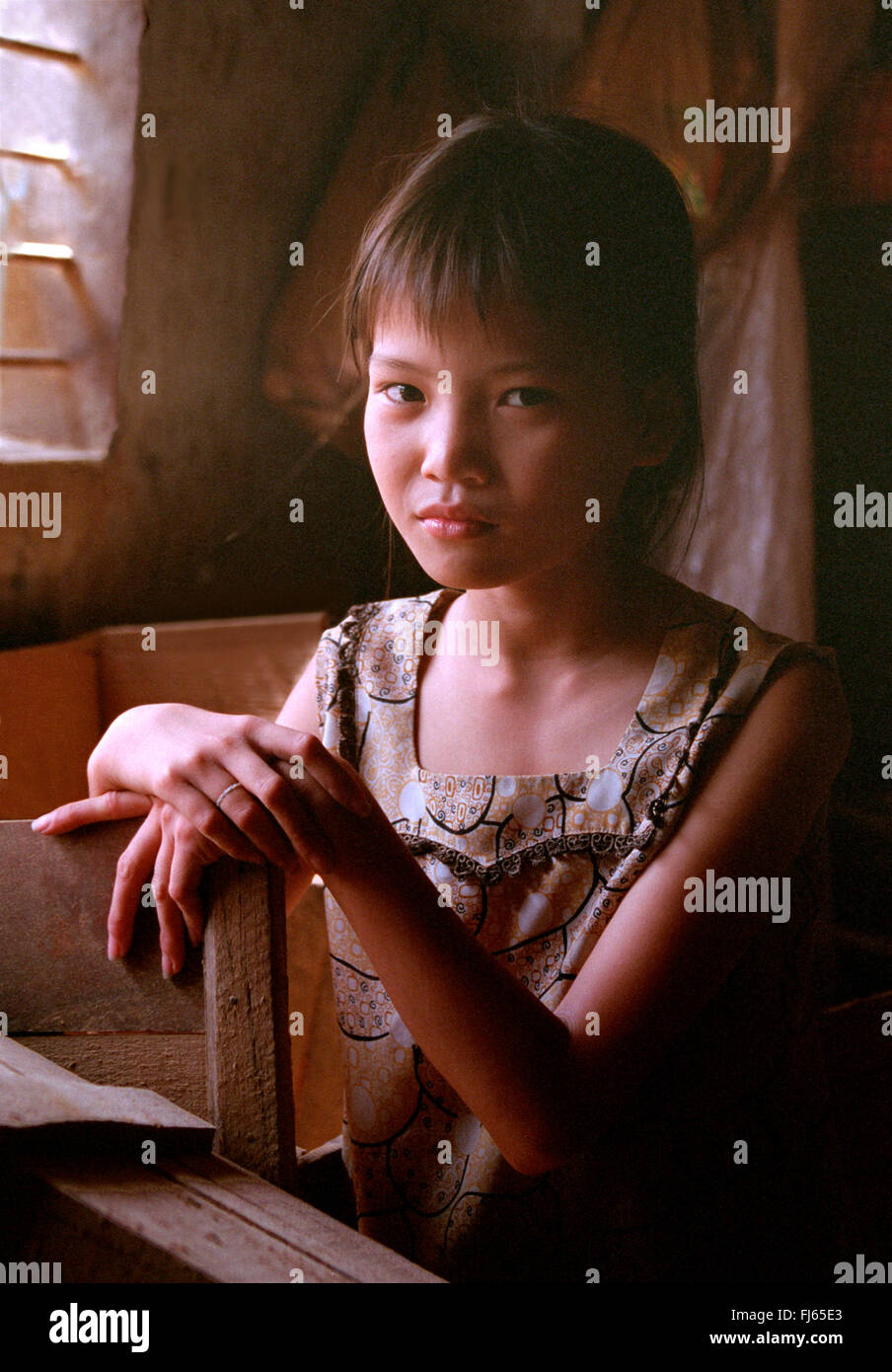 Ritratto di una ragazza vietnamita, Vietnam Foto Stock