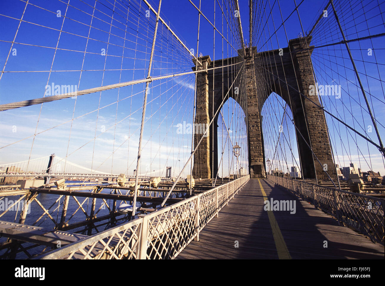 Il Ponte di Brooklyn a New York, USA, New York New York City Foto Stock
