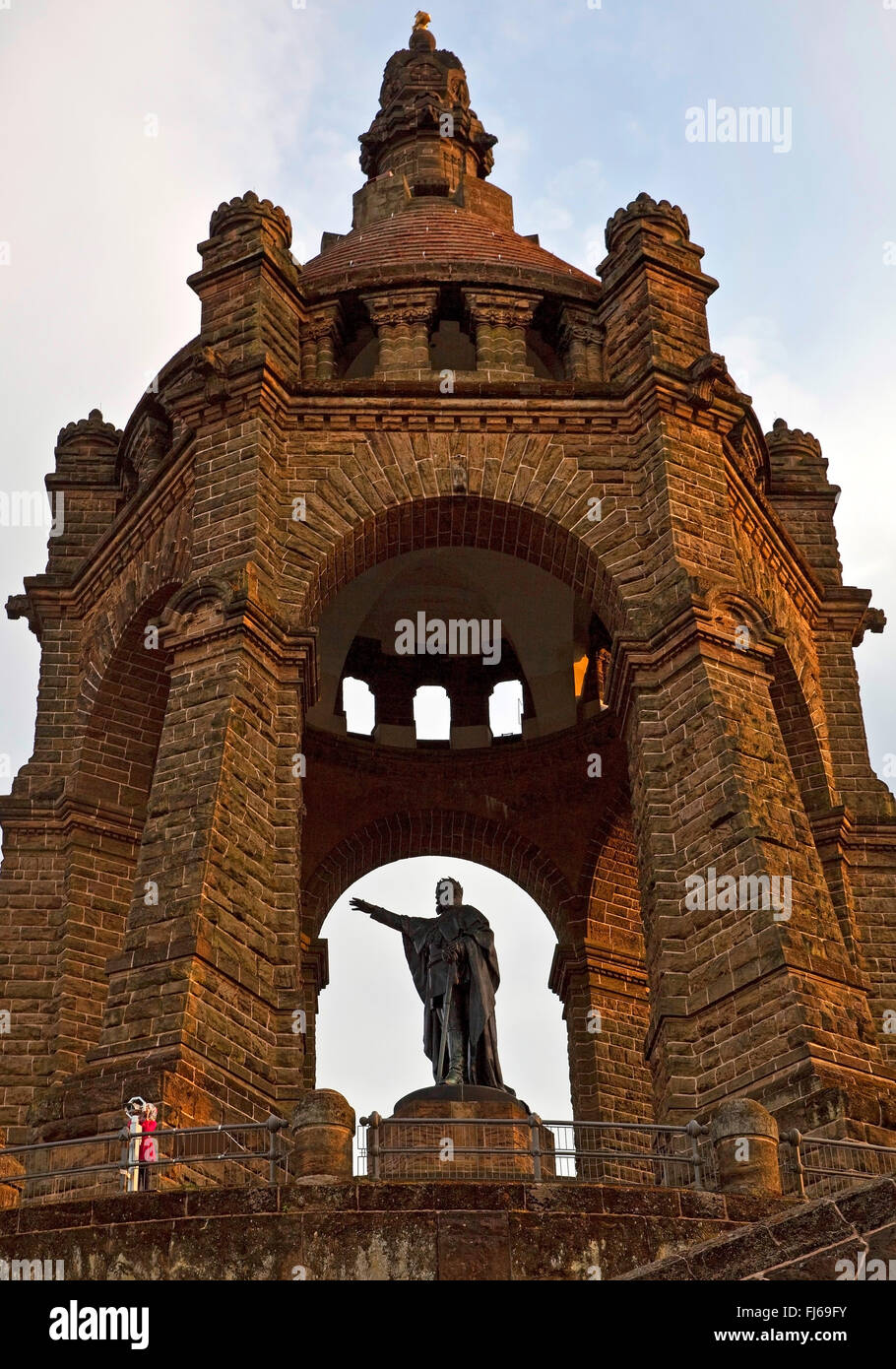 Imperatore Guglielmo monumento , in Germania, in Renania settentrionale-Vestfalia, East Westfalia, Porta Westfalica Foto Stock