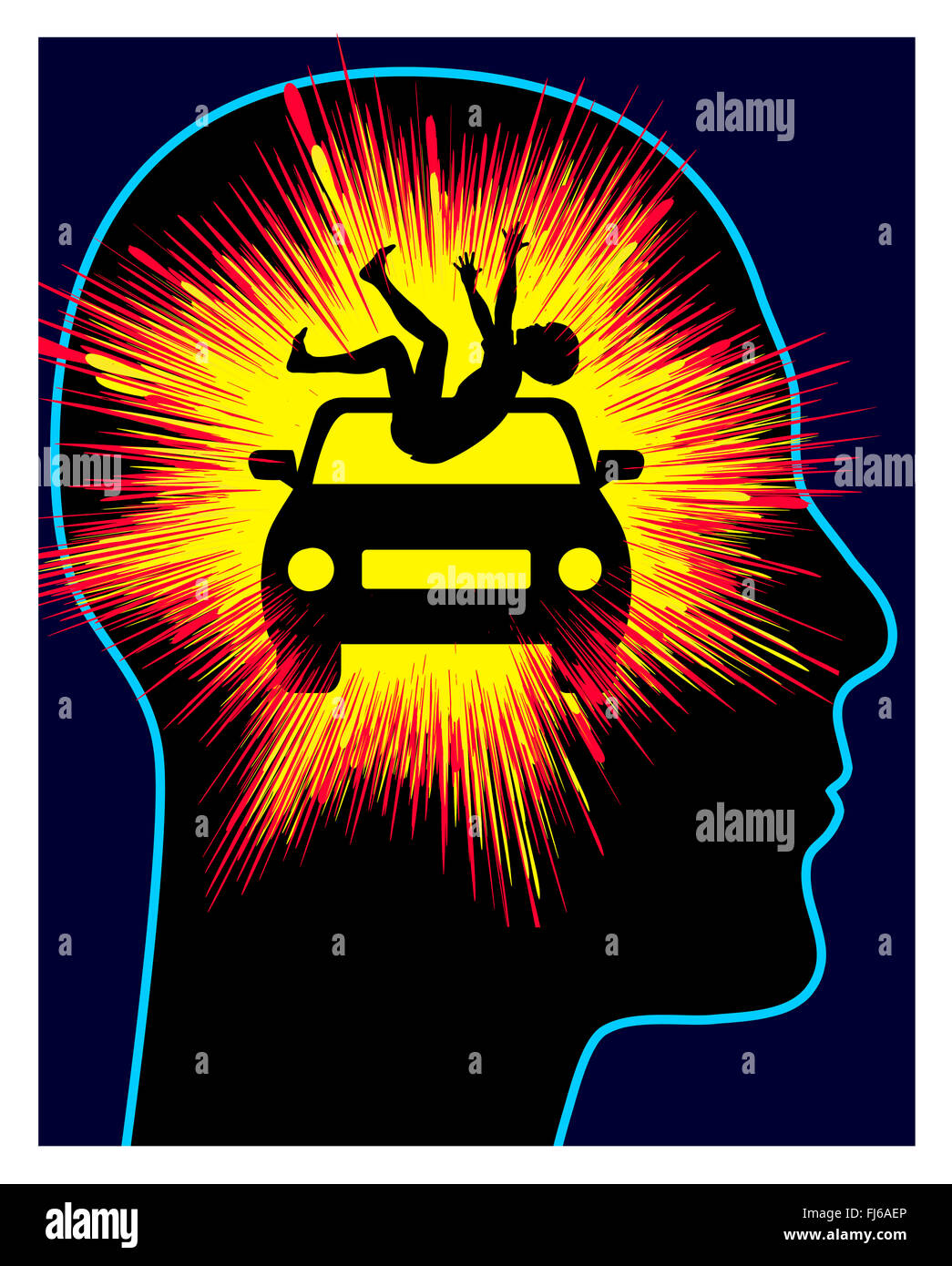 Incidente stradale trauma. Foto Stock