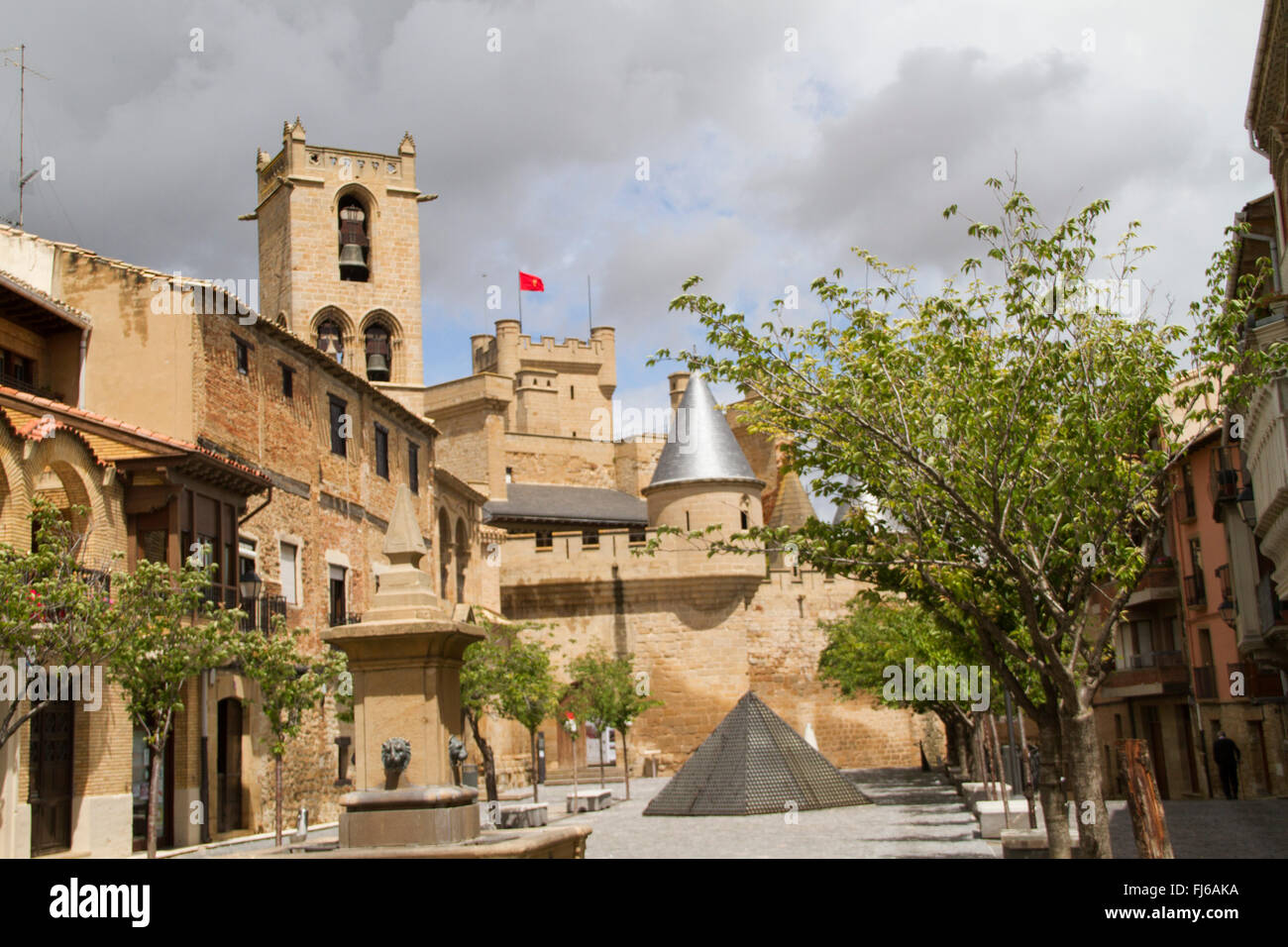 Palacio Real ora un Parador hotel Olite,Spagna Foto Stock