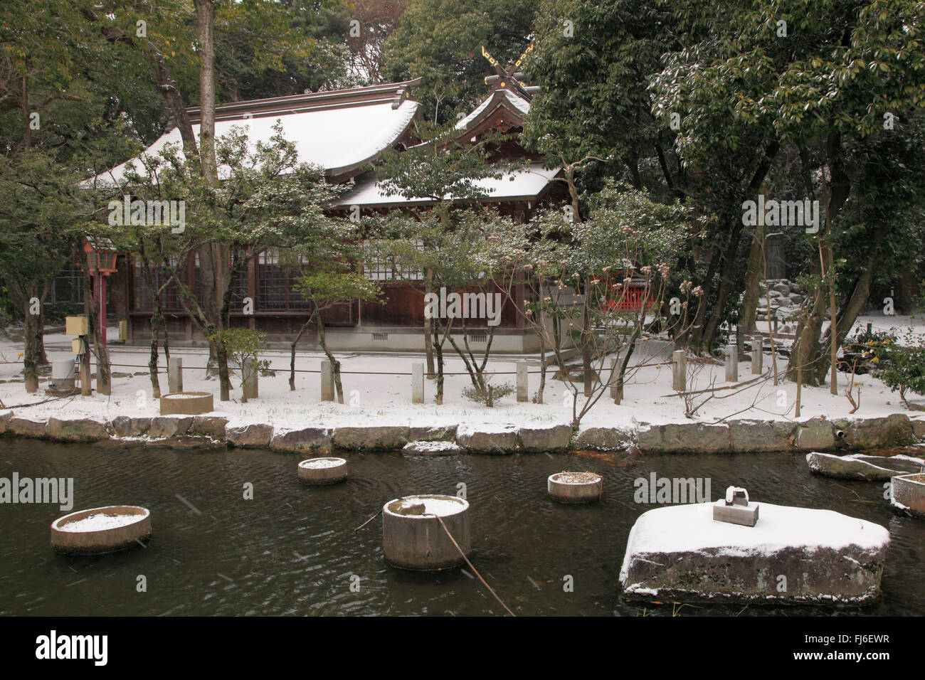 Giappone, Fukuoka, Sumiyoshi-jinja santuario, Foto Stock