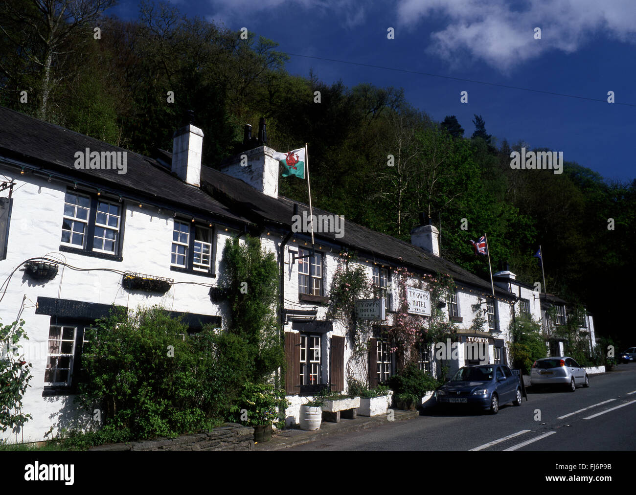 Ty Gwyn Hotel sulla principale A470 road Betws-y-Coed Conwy County Snowdonia North Wales UK Foto Stock
