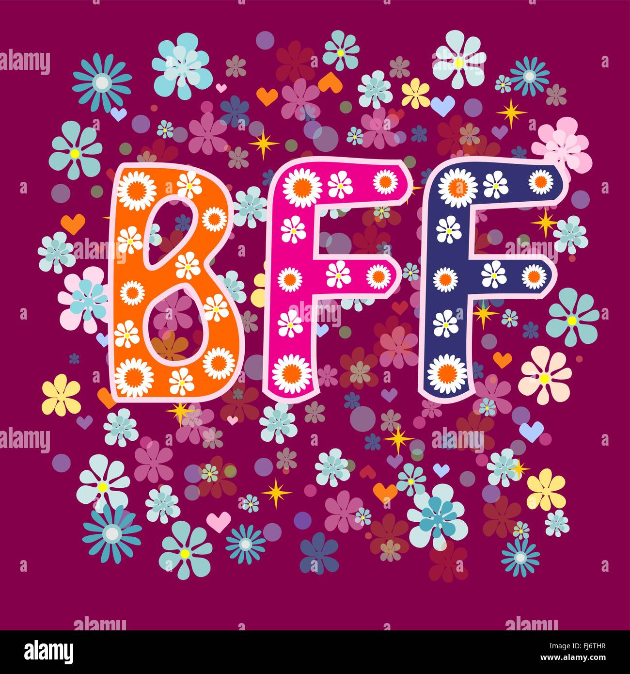 BFF - i migliori amici per sempre Illustrazione Vettoriale